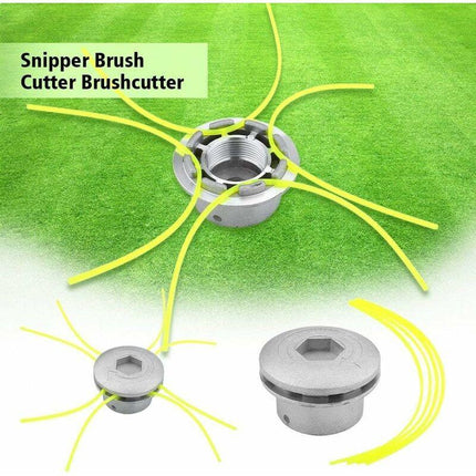 Universal Aluminum Brush Cutter Head Replacement Brush Cutter Heads String Set Lawn Trimmer Attachment Power Tools.
