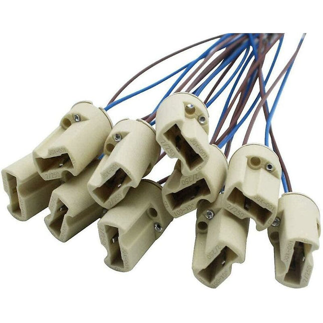 10 pcs G9 Ceramic Lamp Holder,Halogen Lamps Ceramic Connector Socket,G9 Lamp Holder 250V G9 Socket Ceramic Light Lamp.