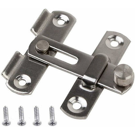 Door Latch Sliding Lock, Stainless Steel Door Lock With Screws Security Door Latches For Window, Garden And Door.