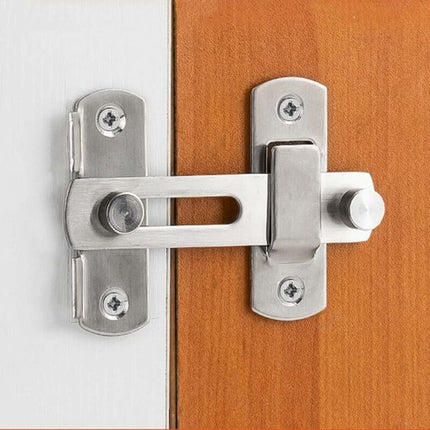 Door Latch Sliding Lock, Stainless Steel Door Lock With Screws Security Door Latches For Window, Garden And Door.