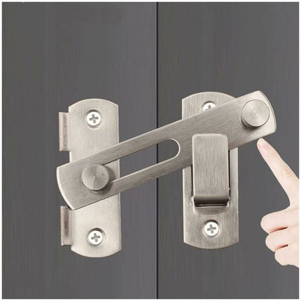 Door Latch Sliding Lock, Stainless Steel Door Lock With Screws Security Door Latches For Window, Garden And Door.