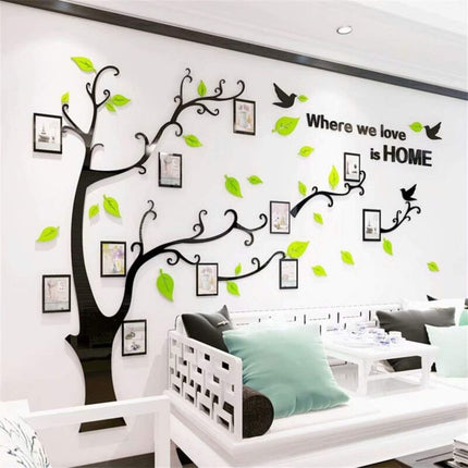 3D Tree Wall Stickers Diy Wall Decals Tree Wall Stickers Arts Decorations For Living ROom Bedroom (E Light Green.