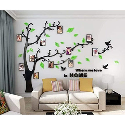 3D Tree Wall Stickers Diy Wall Decals Tree Wall Stickers Arts Decorations For Living ROom Bedroom (E Light Green.