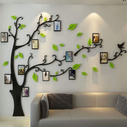 3D Tree Wall Stickers Diy Wall Decals Tree Wall Stickers Arts Decorations For Living ROom Bedroom (E Light Green.