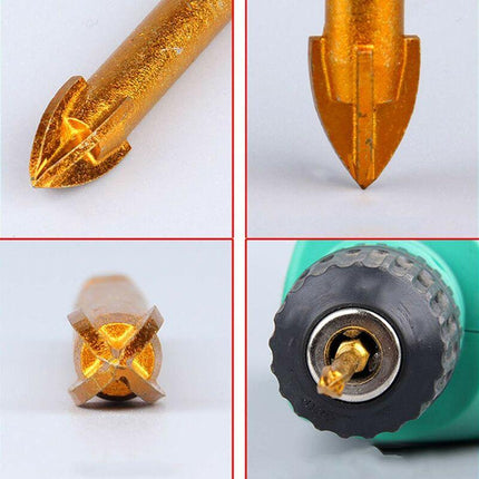10 pcs 6Mm Tungsten Carbide Drill Bit Set With Flat Hex Shank For Mirror Porcelain Marble.