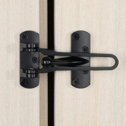 Secondary Door Lock, Security Door Chains, Sliding Door Lock, Stainless Steel Swing Bar, Security Door Lock, Matte Black.