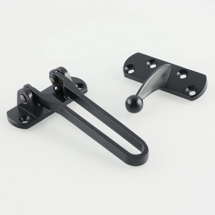 Secondary Door Lock, Security Door Chains, Sliding Door Lock, Stainless Steel Swing Bar, Security Door Lock, Matte Black.