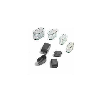 Chair Leg Caps，Oval Silicone Furniture Feet Pads Cover Table Protectors Floor Scratches，8-24 pcs-Transparent/24 pcs.