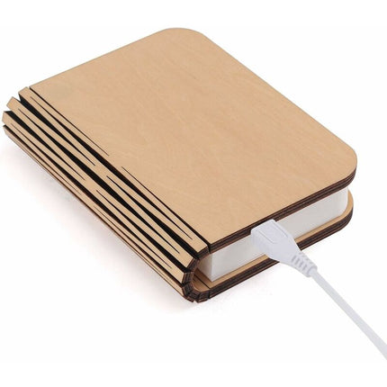 LED Wooden Book Lamp, Christmas Gift Idea Book Lamp Folding And Magnetic, Usb Rechargeable LED Paper Lamp, Decorative.