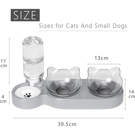 Cat Bowl, 15° Tilting Cat Water Bowl, Automatic Cat Bowl, Cat Feeders And Waterers, Non-Slip Cat Bowl, Cat Bowl.