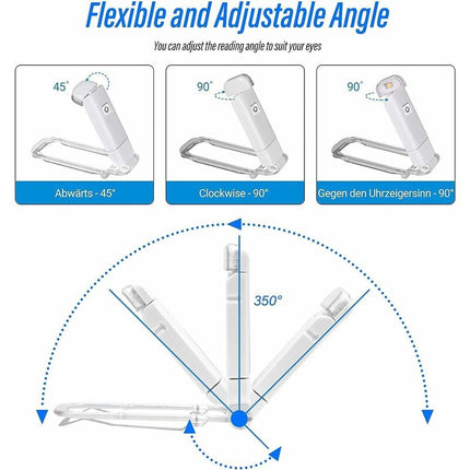Reading Light, Clip-On Reading Lamp Usb Rechargeable, Flexible And Portable Clip-On Eye-Caring Light Compact And.