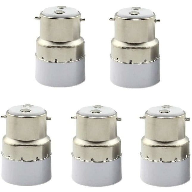 5 Pack B22 To E14 Light Bulb Socket Converter B22 Socket Adapter Convert To Standard E14 Lamp Holder.