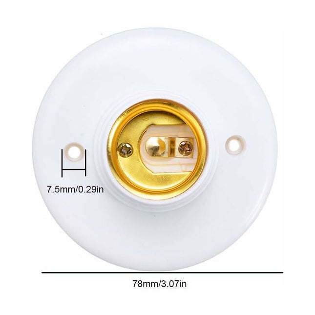 E27 Lamp Holder Screw Socket Plastic Wall Mount LED Bulb Base Converter Adapter Holders For E27 Bulb Plastic ROund.