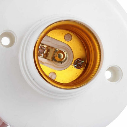 E27 Lamp Holder Screw Socket Plastic Wall Mount LED Bulb Base Converter Adapter Holders For E27 Bulb Plastic ROund.