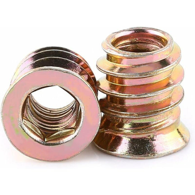 Pack Of 20 pcs M6/M8/M10 Zinc Alloy Threaded Hex Nut, Zinc Alloy Insert Nuts Assortment (M613Mm).