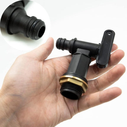 Rain Barrel Hose Tap/ ¾ Bsp Thread Replacement Faucet Plastic Connector Snap-Fit Beer Home Brew.