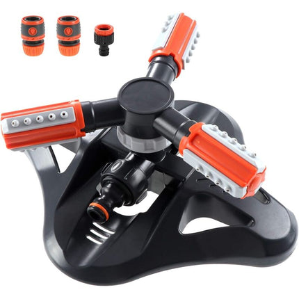 Garden Sprinkler, 360° ROtating 3 Arm Automatic Lawn Sprinkler Watering Irrigation.