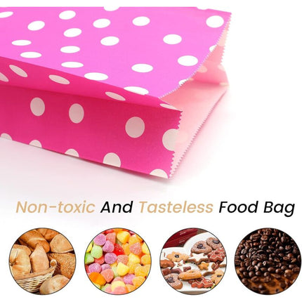 40 pcs Color Kraft Bag Birthday Gift Bag 48 pcs ROund Sticker Gift Bags Craft Paper Bag For Candy Cookies Nuts Weddings.