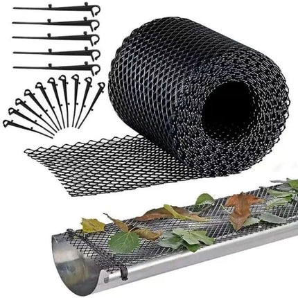 Plastic Gutter Guard, 18Cm X 8M, Heavy Duty Mesh Gutter Guard, Leaf Filter, (18Cm X 8M).