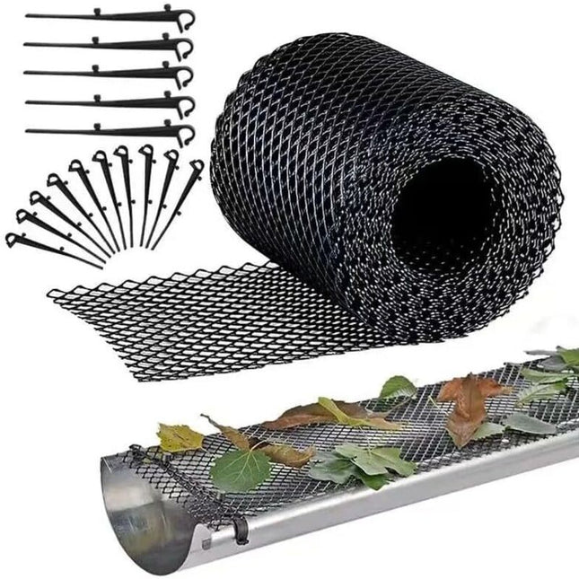 Plastic Gutter Guard, 18Cm X 8M, Heavy Duty Mesh Gutter Guard, Leaf Filter, (18Cm X 8M).