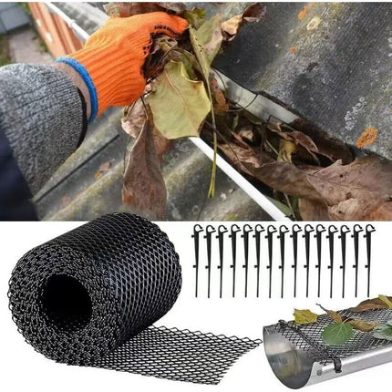 Plastic Gutter Guard, 18Cm X 8M, Heavy Duty Mesh Gutter Guard, Leaf Filter, (18Cm X 8M).