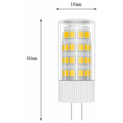 5X G4 LED Lamp 5W Bulb Lamp 51 Smd 2835LEDs Warm White 3000K LED Bulb 500Lm Equivalent To 50W Halogen Lamp Ac/Dc12V.