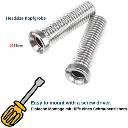 4 pcs Sink Basket Screws Stainless Steel 45Mm M12 Sink Basket Screws For Sink Strainer Plug -Silver.