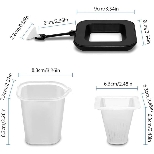 3 In 1 Aquarium Floating Ring Cone Food Dispenser Aquarium Fish Food Dispenser Aquarium Accessory For Goldfish,.