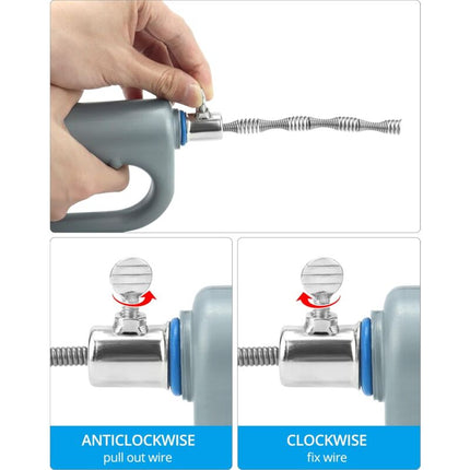 Drain Unblocker - 10M - Spiral Plumbing Snake For Bathtub Drain, Kitchen Sink.