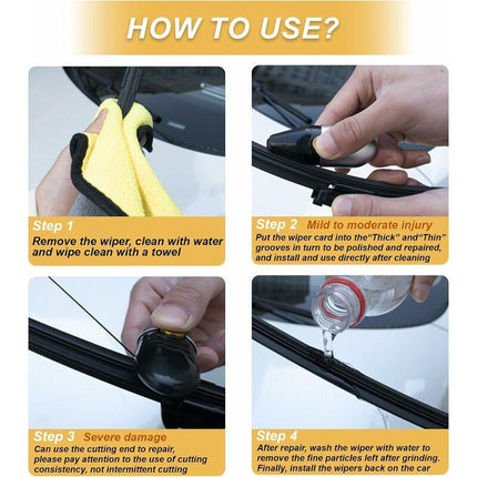 Wiper Repair Device, Car Windshield Wiper Strip Repairer Portable Restore Windshield Wiper Strip Renovator Wiper.