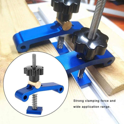 Metal T-Clamps, Multi-Purpose Aluminum Alloy T-Slot Clamp Woodworking Tool Set, Terminal Block T-Clamp Carpentry.