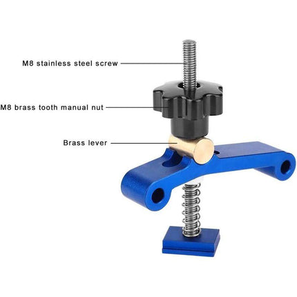 Metal T-Clamps, Multi-Purpose Aluminum Alloy T-Slot Clamp Woodworking Tool Set, Terminal Block T-Clamp Carpentry.