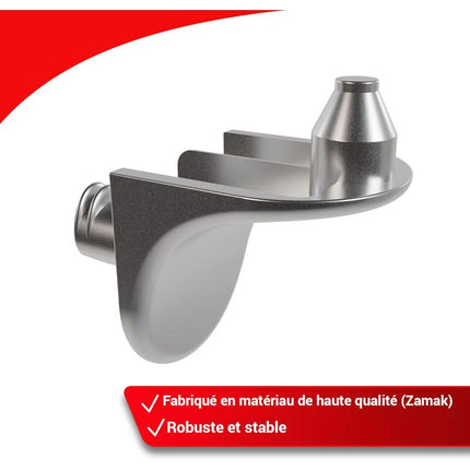 50 pcs Double Tenon Corner Brace Shelf Brackets - 5Mm Safety Shelf Brackets - Nickel Plated Zamak Shelf Support.