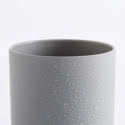 2 pcs Toothbrush Cups, Bathroom Toothbrush Holder, Mug, Plastic Cup 300Ml (Grey & Grey).