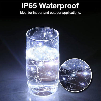 LED Bottle Lights 2M 20LEDs Bottle Lights, LED Bottle Stopper Light Waterproof Flexible Silver Wire Decoration For.