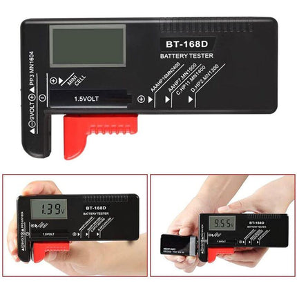 Digital Battery Tester, Universal Battery Tester, Battery Tester, For Aa, Aaa, C, D, Pp3, 9V, 1.5V, Button Cell.