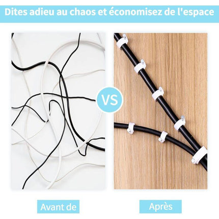 400 pcs Steel Cable Clips Wall Mounted - Various  - Strong - Durable - White - ROund - 400 6Mm - Cable Management.