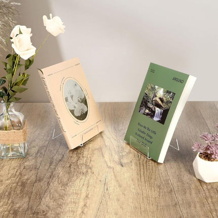 7 Pieces Acrylic Bookends, Clear Bookends, For Office Bookstore Schools Library - 10.5 X 9 X 7.5Cm.