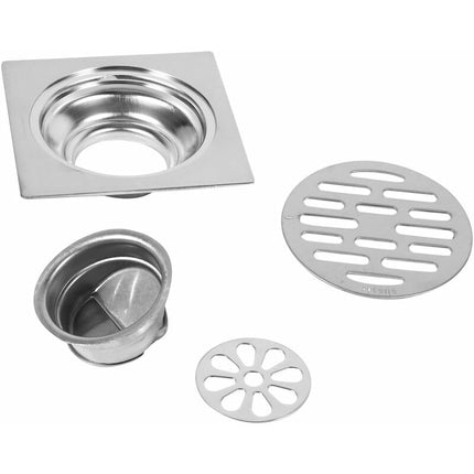 Floor Drain Stainless Steel Thick Anti-Odor Square Shower Drain For Bathroom 100Mm (Style : 2).