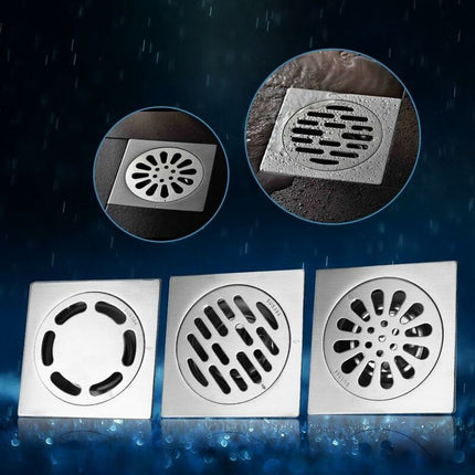 Floor Drain Stainless Steel Thick Anti-Odor Square Shower Drain For Bathroom 100Mm (Style : 2).