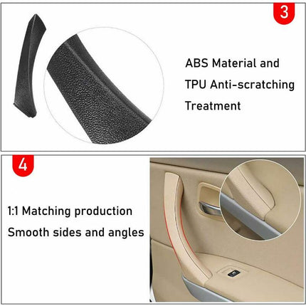 Compatible With 3 Series E90/E91/E92/E93 Door Handle, Right Passenger Door Pull Handle + Outer Cover (Fit 3 Series.