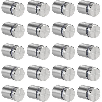 20 pcs Glass Standoffs, 19 X 25Mm Standoff Screws, Stainless Steel Wall Mount For Advertising Nails, For Plaques And.