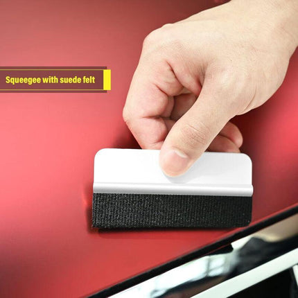 Car Accessories Squeegee Kit, With Felt Squeegee, Hobby Knife For Application Or Scraping With Cutter And Plastic.