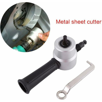 Double Head Sheet Metal Cutter Electric Hole Saw Electric Drill Attachment Nibbler Cutting Tool Kit Carton Package.