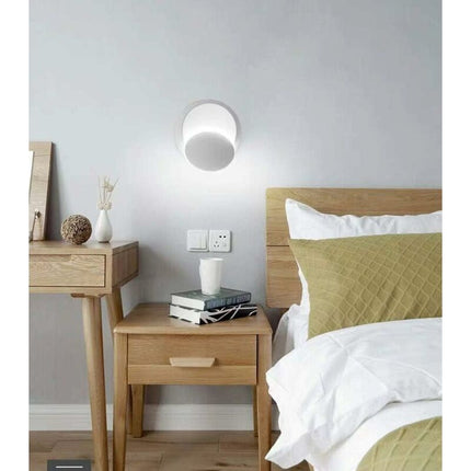 Indoor Wall Lights White LED Wall Lamp 5W Modern Wall Light Warm White Creative 2 In 1 Iron Wall Sconce LED Lamp (White).