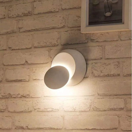 Indoor Wall Lights White LED Wall Lamp 5W Modern Wall Light Warm White Creative 2 In 1 Iron Wall Sconce LED Lamp (White).