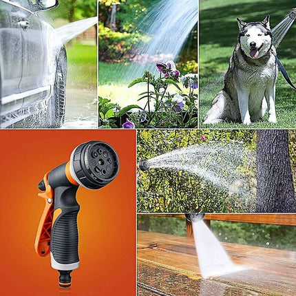 Garden Hose Nozzle, 8 Watering Modes Multifunctional Garden Sprayer, Comfort Plastic Spray Gun, Ideal Car Wash, Lawn.
