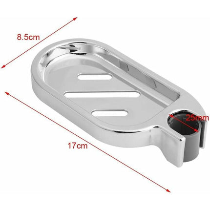 Shower Soap Tool, Abs Soap Dish Soap Holder Clip-On Tray Adjustable Flat Rail Practical Bathroom Gadget.