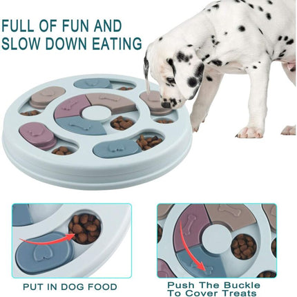Smart Dog Toys, Slow Down Eating Dog Toys, Non-Slip Intelligence Puzzle Toys For Dogs, Puppy And Cats.