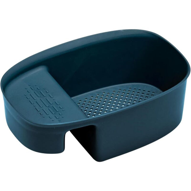 Kitchen Drain Baskets, Hanging Sink Basket Drain Holder Hanging Storage Shelf Sponge Holder Sink Drain Basket (Blue).